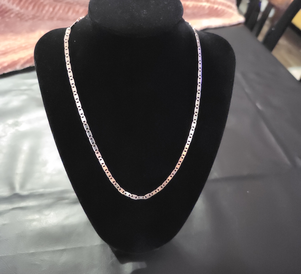 Classic Silver Mariner Link Chain Necklace